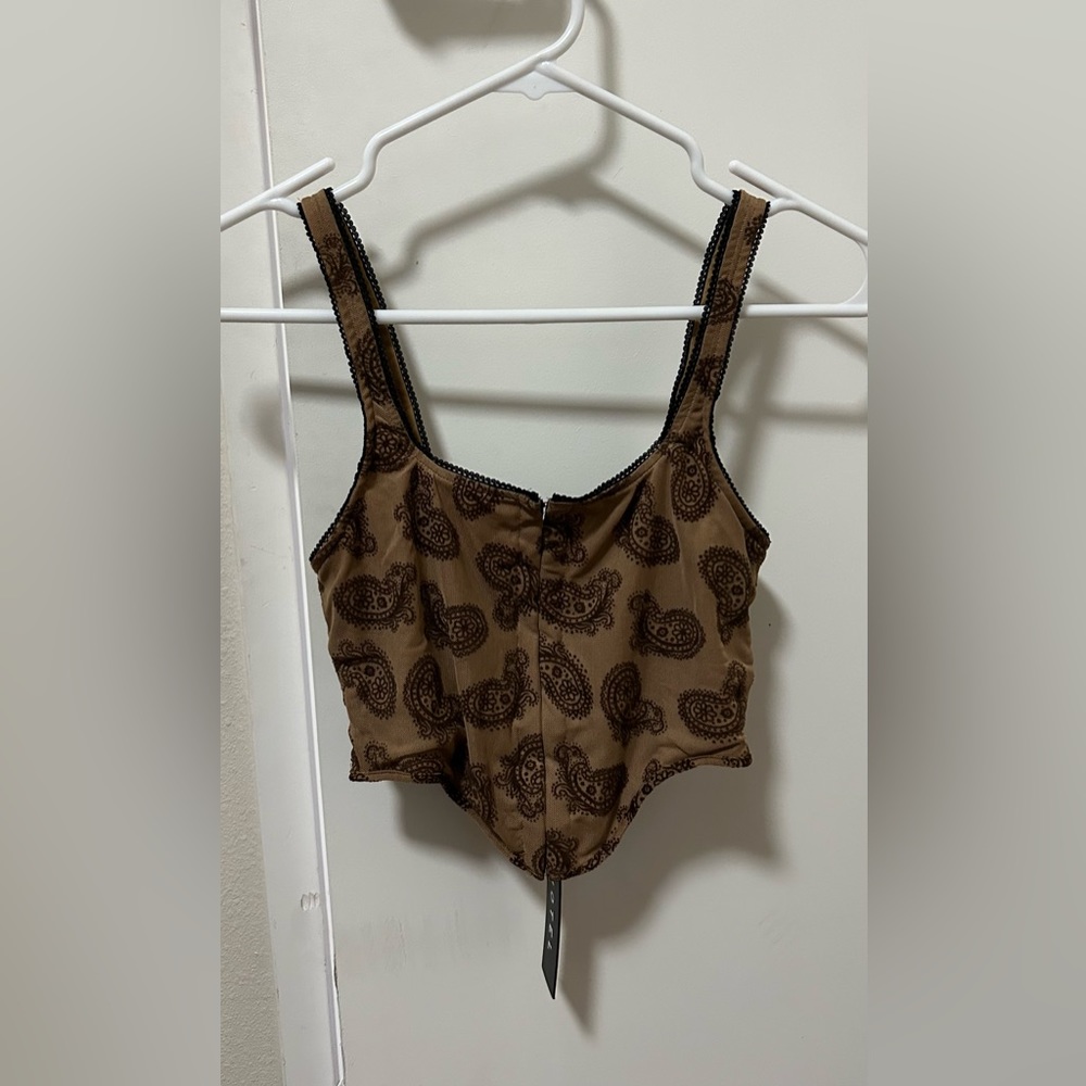 Motel rocks brown tank top xs